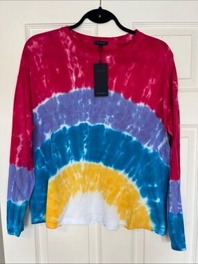 Colorful Tie-Dye Long Sleeve Crewneck Shirt